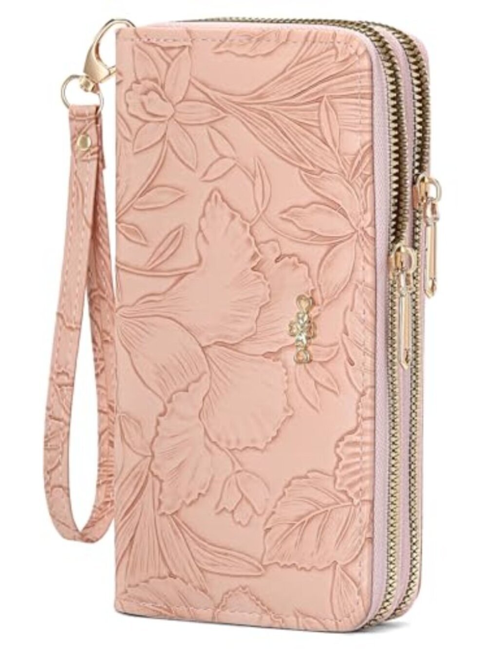 BRAND NEW Women Clutch Double Zip Pink
